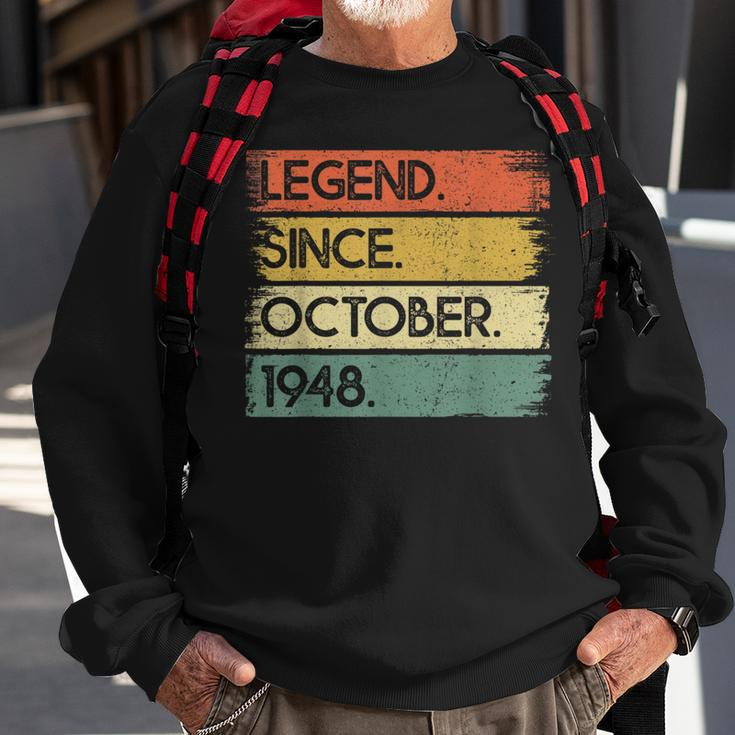 Legend Since October 1948 75 Years Old 75Th Birthday Sweatshirt Gifts for Old Men