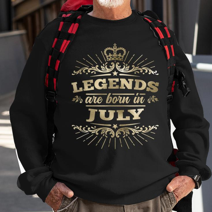 Legends Are Born In July King Queen Crown King Funny Gifts Sweatshirt Gifts for Old Men