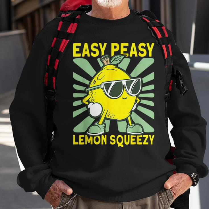 Lemonade Dealer Easy Peasy Lemon Squeezy Lemonade Stand Boss Sweatshirt Gifts for Old Men