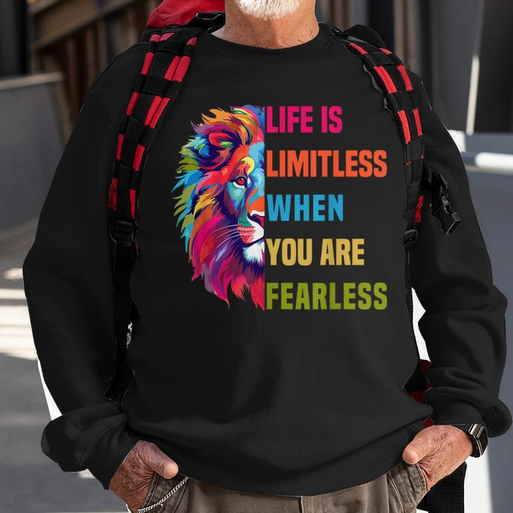 Leo Season Lion Motivational Inspirational Sweatshirt Gifts for Old Men