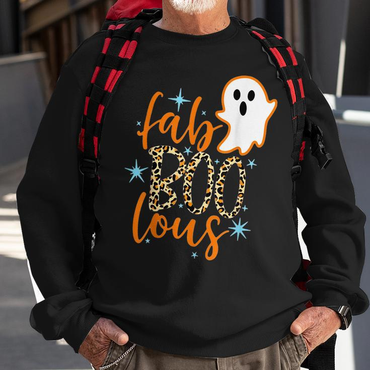 Leopard Fab Boo Lous Boo Ghost Halloween Horror Ghost Halloween Sweatshirt Gifts for Old Men