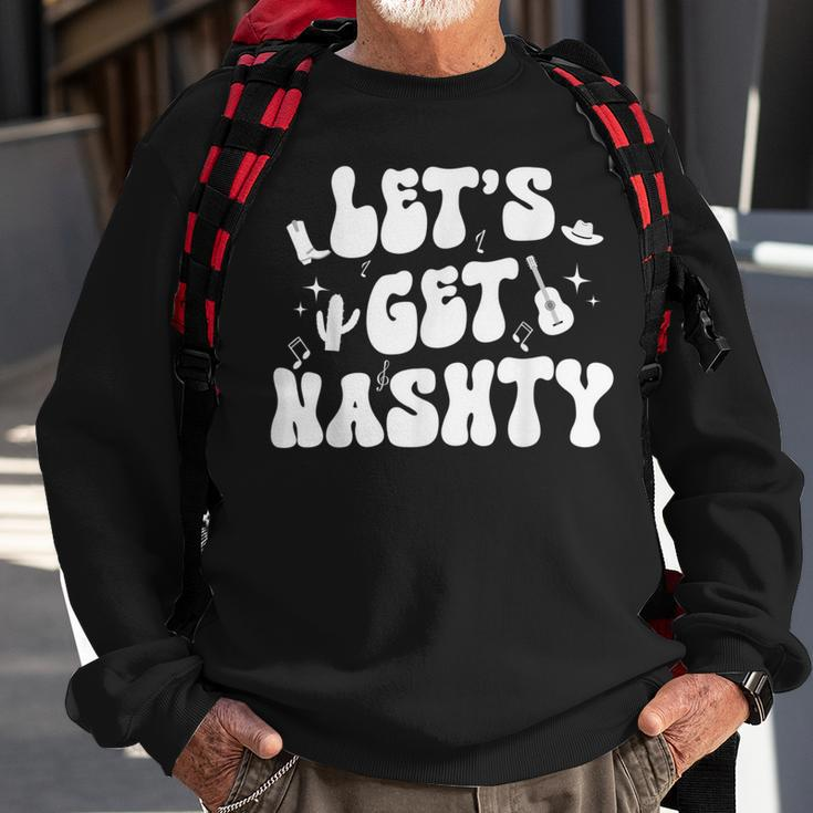 Let's Get Nashty Nashville Bachelorette Party Bridal Country Sweatshirt Gifts for Old Men