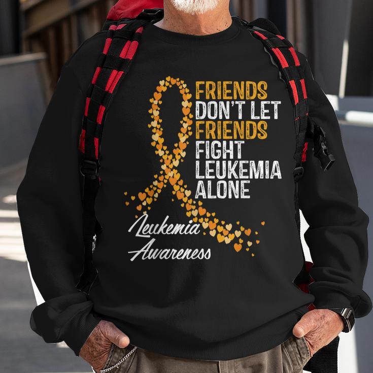 Leukemia Awareness Friends Support Blood Cancer Sweatshirt Gifts for Old Men