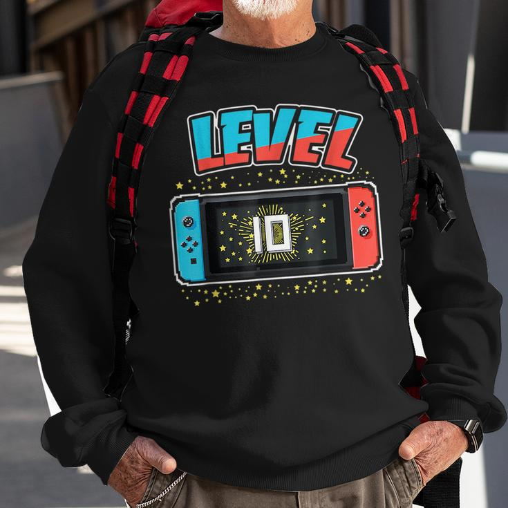 Level 10 Birthday Boy 10 Years Old Video Games Gift Sweatshirt Gifts for Old Men