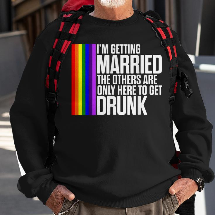 Lgbt Pride Gay Bachelor Party Married Engagement Sweatshirt Gifts for Old Men