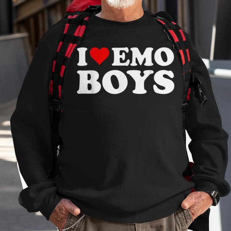 I Love Emo Boys Sweatshirt Gifts for Old Men