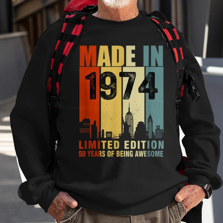 Made In 1974 Limited Edition 50 Years Of Being Awesome Sweatshirt Gifts for Old Men