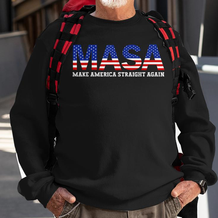 Make America Straight Again Political Funny Masa 4Th Of July Sweatshirt Gifts for Old Men