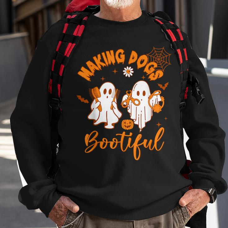 Making Dogs Bootiful Halloween Dog Grooming Groomer Sweatshirt Gifts for Old Men