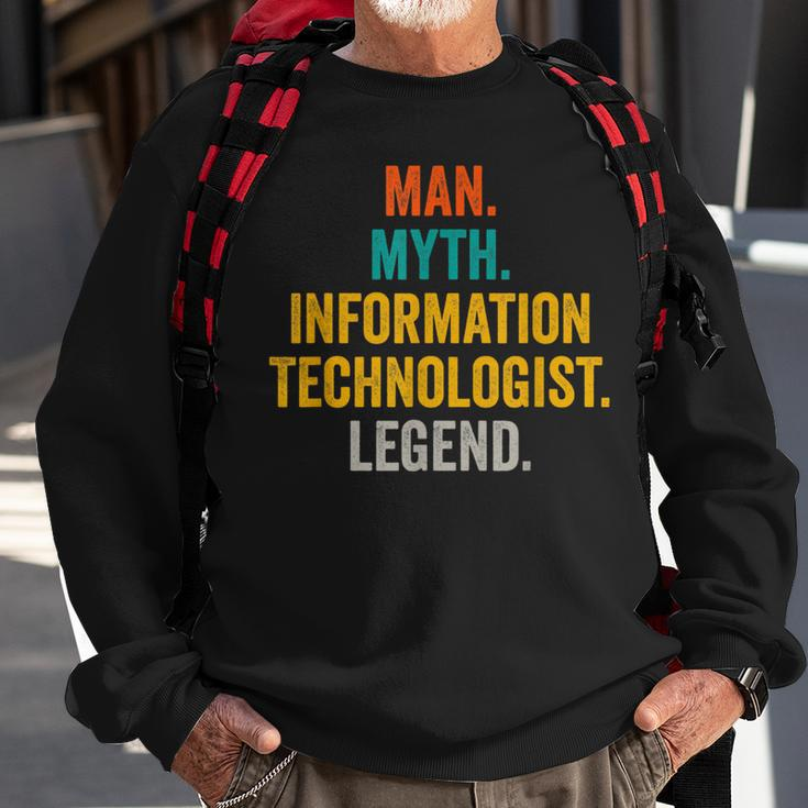 Man Myth Information Technologist Legend Computer Scientist Sweatshirt Gifts for Old Men