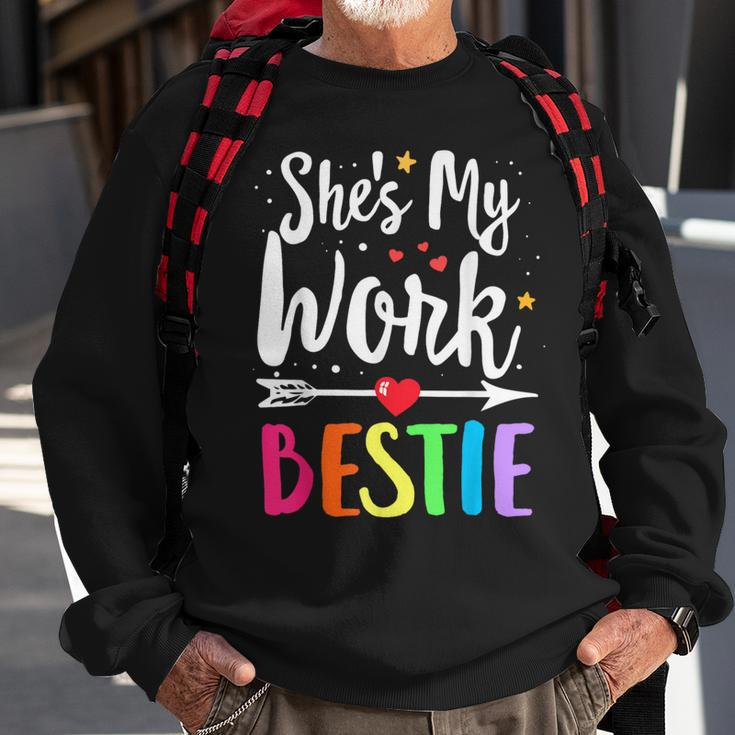 Matching Work Best Friend She's My Work Bestie Sweatshirt Gifts for Old Men
