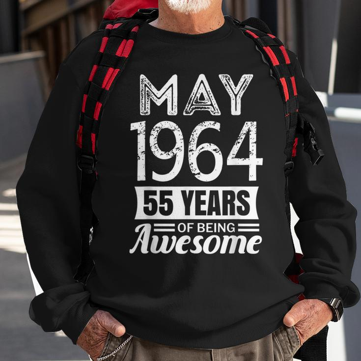 May 1964 55Th Birthday 55 Years Of Being Awesome Sweatshirt Gifts for Old Men