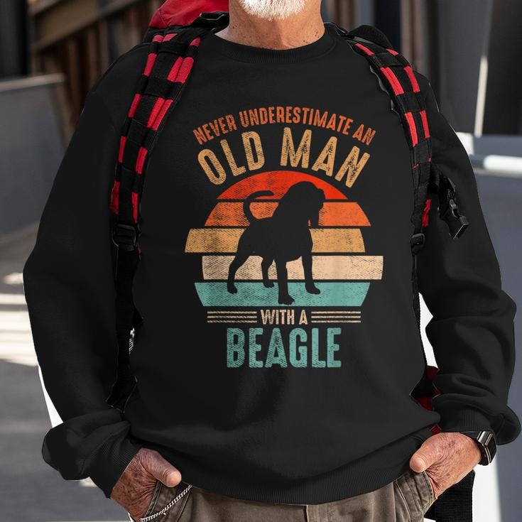 Mb Never Underestimate An Old Man With A Beagle Sweatshirt Gifts for Old Men