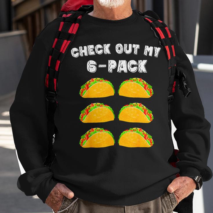 Mens Fitness Taco Funny Mexican 6Pack Gymer For Taco Lovers Sweatshirt Gifts for Old Men