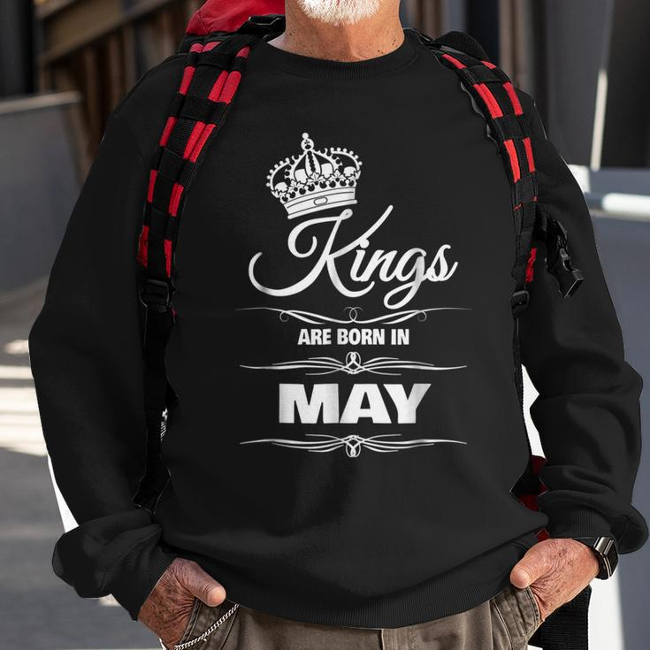 Mens Kings Are Born In May Birthday Novelty Gift For Men Sweatshirt Gifts for Old Men