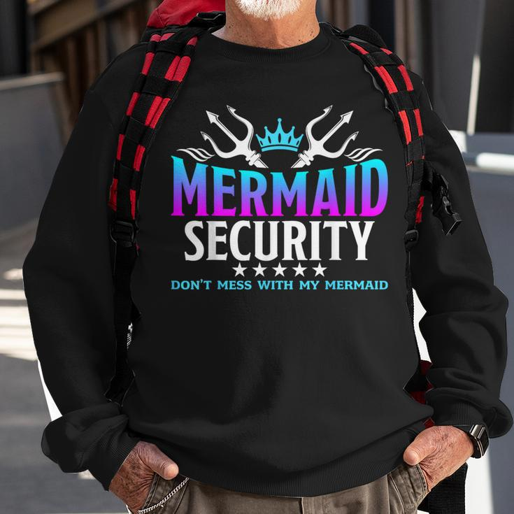 Mermaid Security Family Birthday Halloween Costume Boys Sweatshirt Gifts for Old Men