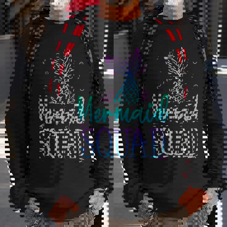 Mermaid Squad Birthday Mermaid Tail Squad Family Matching Sweatshirt Gifts for Old Men