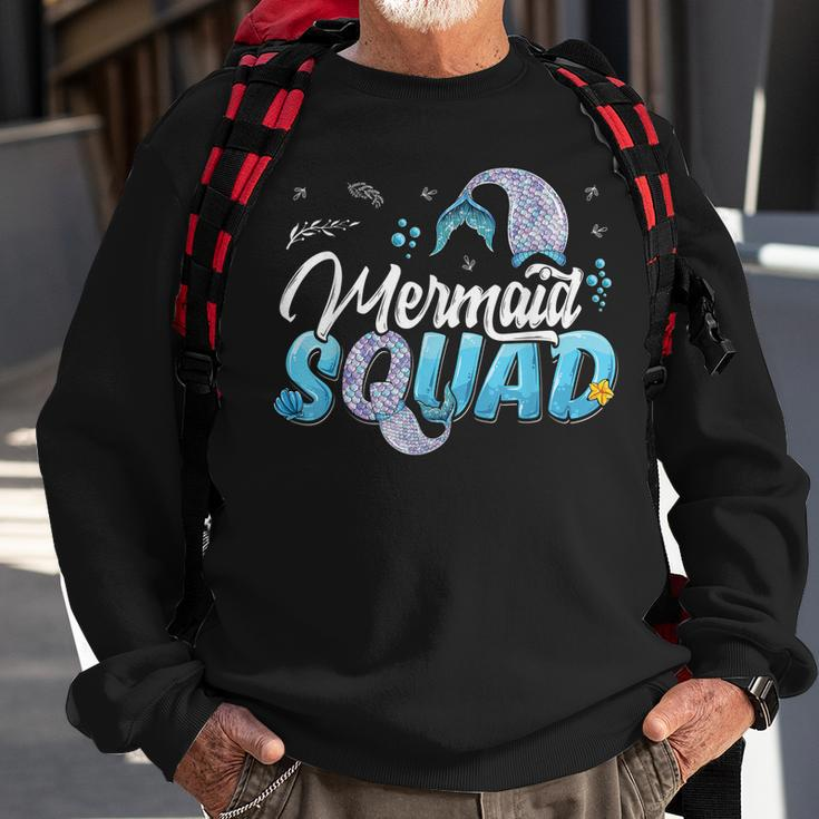 Mermaid Squad Party Mermaid Birthday Matching Set Family Sweatshirt Gifts for Old Men