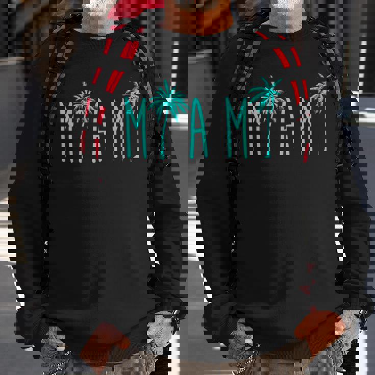 Miami Beach Florida Palm TreesSweatshirt Gifts for Old Men Miami Beach Florida Palm TreesSweatshirt Gifts for Old Men