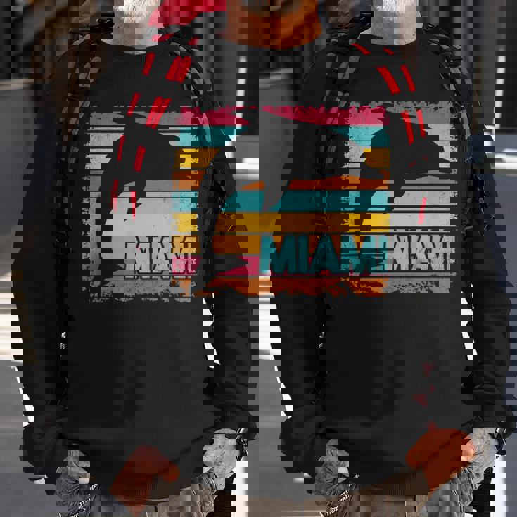 Miami Resident Vintage Dolphin Silhouette Souvenir Sweatshirt Gifts for Old Men Miami Resident Vintage Dolphin Silhouette Souvenir Sweatshirt Gifts for Old Men