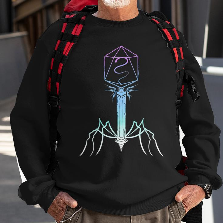 Microbiology Virus Biology Virology Viral Bacteriophage Sweatshirt Gifts for Old Men