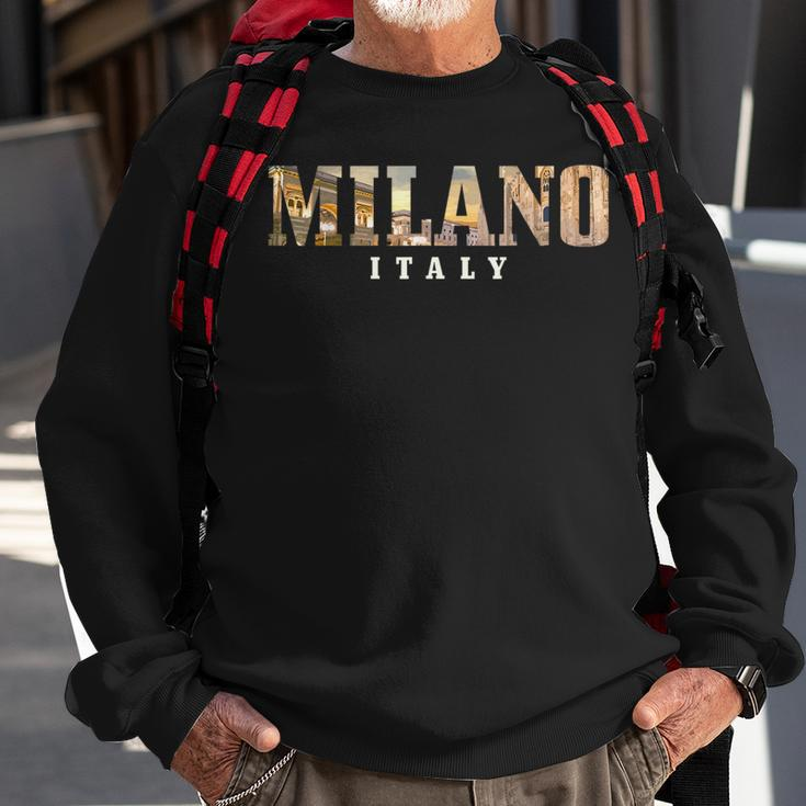 Milano Italia Skyline Italy Italian Souvenir Vintage Sweatshirt Gifts for Old Men