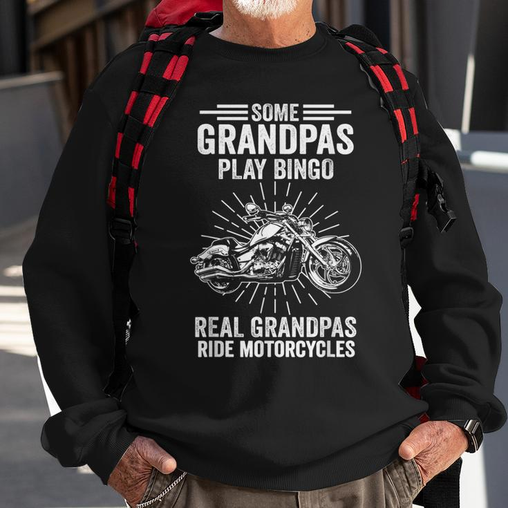Motorcycle Grandfather Biker Grandpa Fathers Day Gift Gift For Mens Sweatshirt Gifts for Old Men