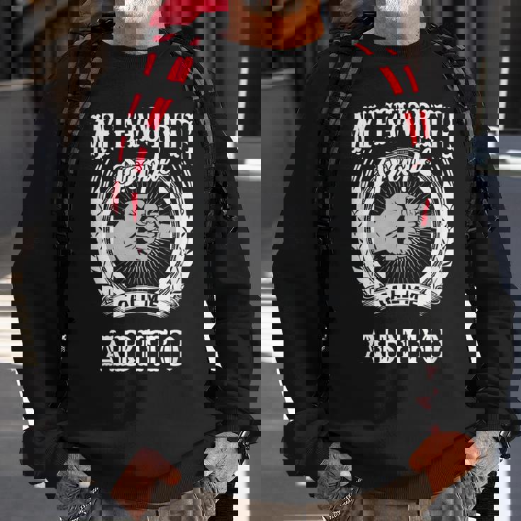 My Favorite People Call Me Abito Fist Bump Italian Grandpa Sweatshirt Gifts for Old Men