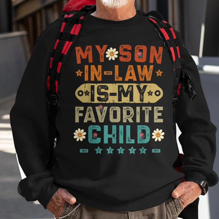 My Soninlaw Is My Favorite Child Funny Mom Vintage Sweatshirt Gifts for Old Men