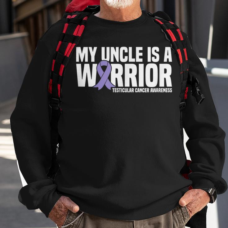 My Uncle Is A Warrior Testicular Cancer Awareness Sweatshirt Gifts for Old Men