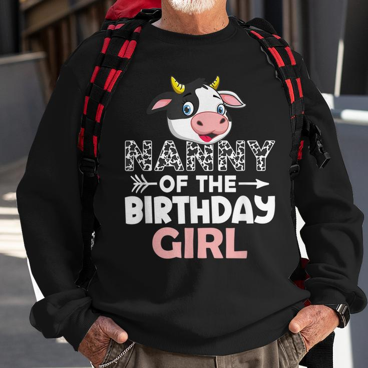 Nanny Of The Birthday Girl Cows Farm Cow Nanny Sweatshirt Gifts for Old Men