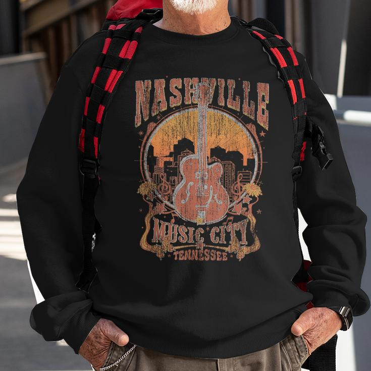 Nashville Tennessee Guitar Country Music City Guitarist Gift Sweatshirt Gifts for Old Men