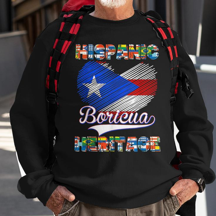 National Hispanic Heritage Month Puerto Rico Flag Boricua Sweatshirt Gifts for Old Men