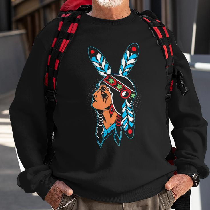 Native American Pow Wow Tribal American Indian Sweatshirt Gifts for Old Men