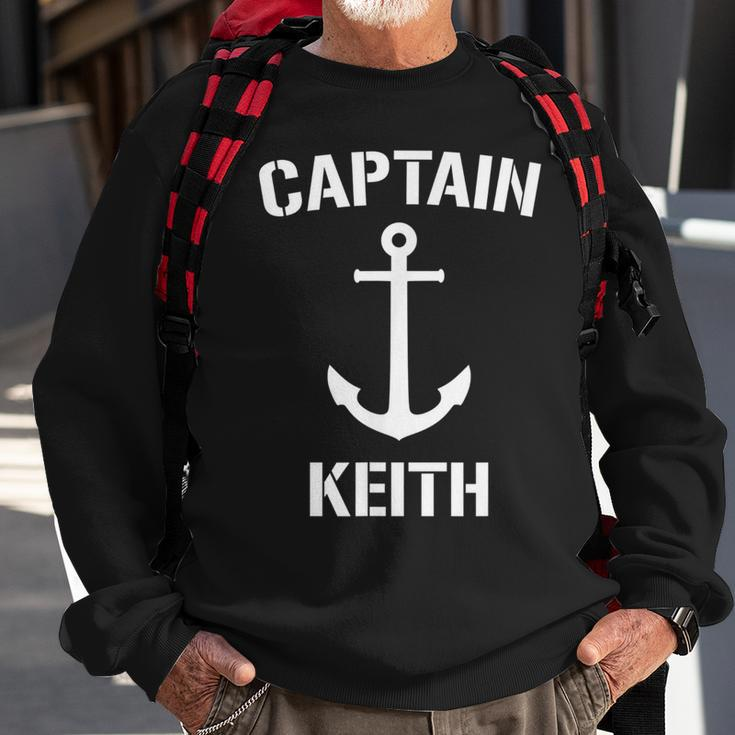 Nautical Captain Keith Personalized Boat Anchor Sweatshirt Gifts for Old Men