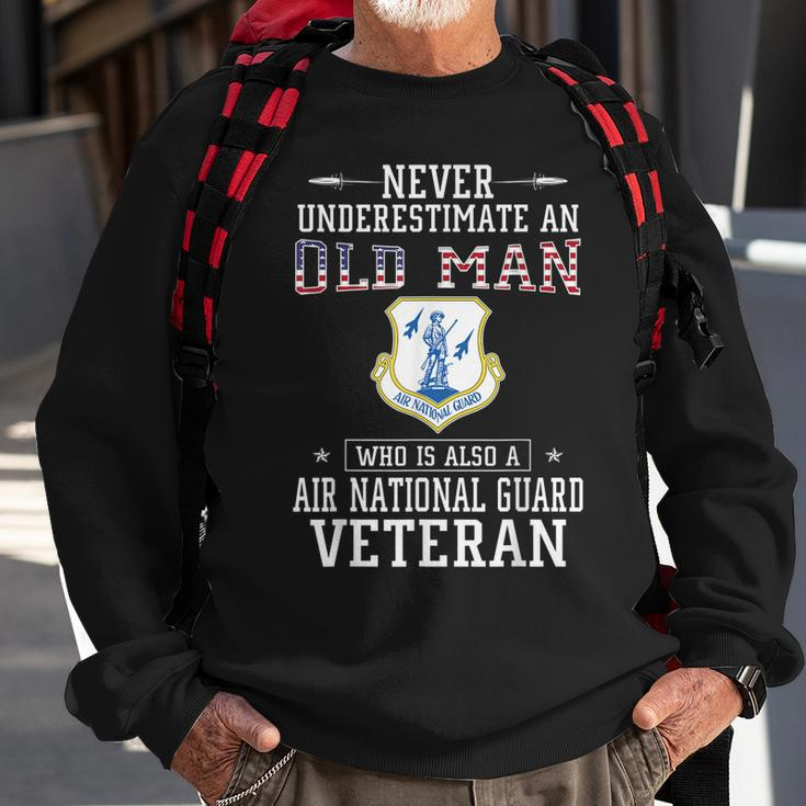 Never Underestimate A Air National Guard Veteran Sweatshirt Gifts for Old Men