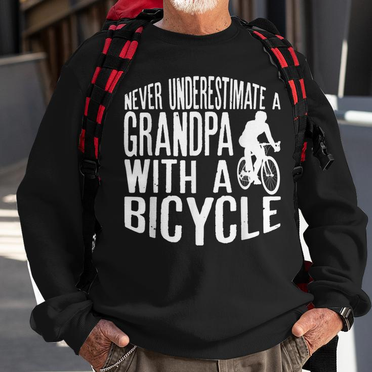 Never Underestimate A Grandpa With A Bicycle CoolGift For Mens Sweatshirt Gifts for Old Men