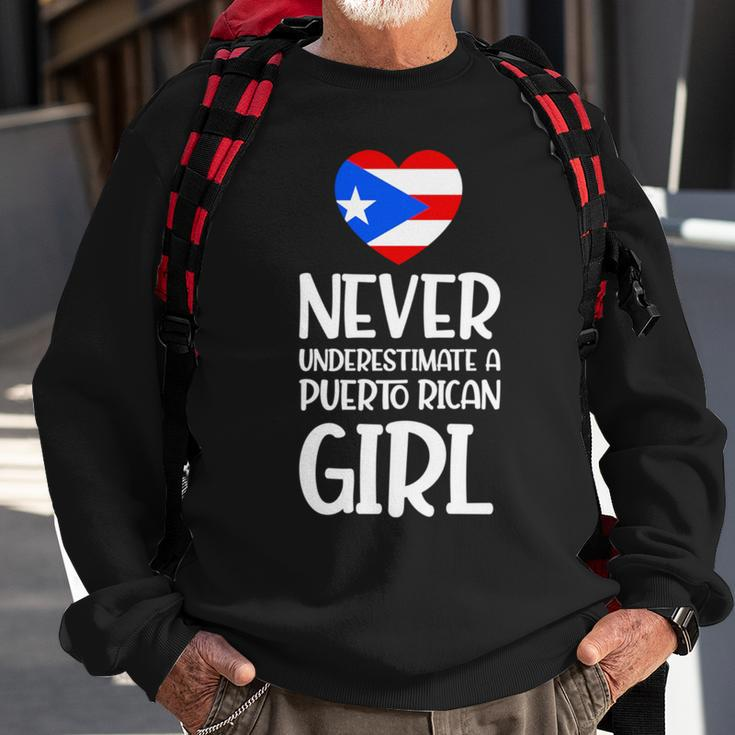 Never Underestimate A Perto Rican Girl Puerto Rican Roots Sweatshirt Gifts for Old Men