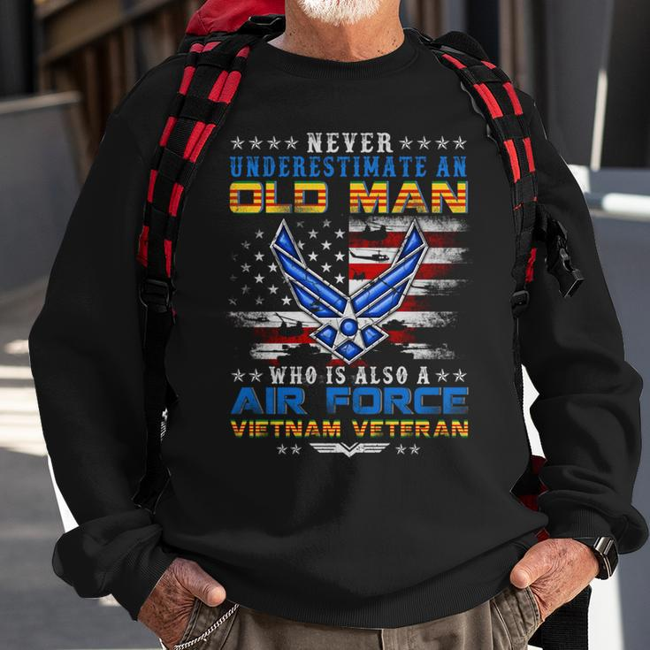 Never Underestimate An Oldman Us Air Force Vietnam Veteran Sweatshirt Gifts for Old Men