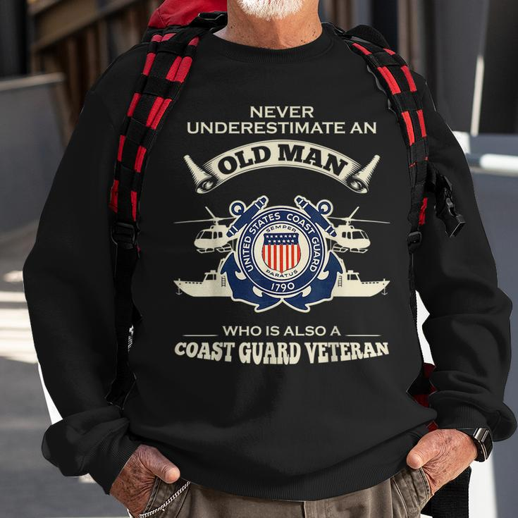Never Underestimate Us Coast Guard VeteranVeteran Funny Gifts Sweatshirt Gifts for Old Men
