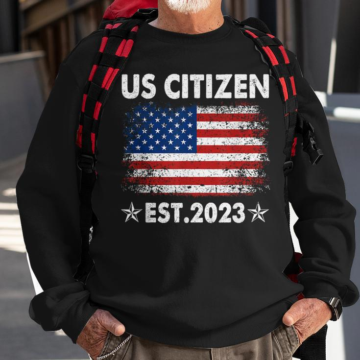 New Us Citizen Est 2023 American Immigrant Citizenship Sweatshirt Gifts for Old Men