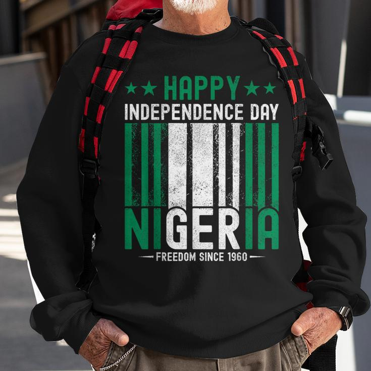 Nigerian Independence Day Vintage Nigerian Flag Sweatshirt Gifts for Old Men