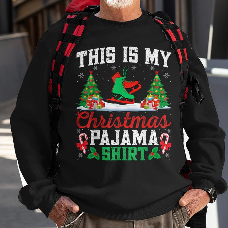 Nordic Skating Skaters Christmas Pajama Xmas Party Sweatshirt Gifts for Old Men