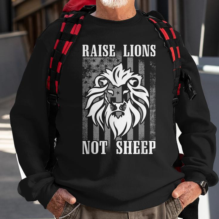 Not Sheep Patriot Raise Lions Sweatshirt Gifts for Old Men