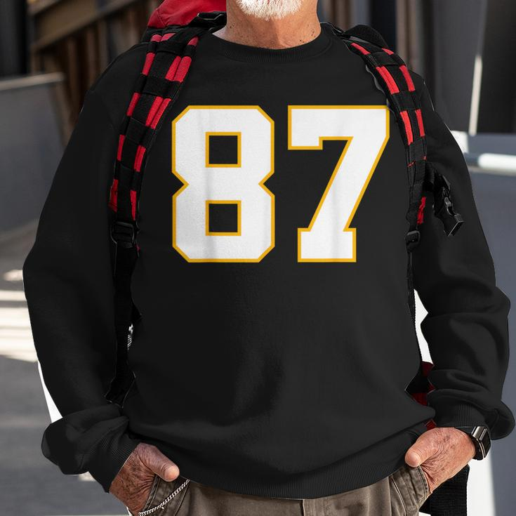 Number 87 Kansas City Fan Football Classic College American Sweatshirt Gifts for Old Men