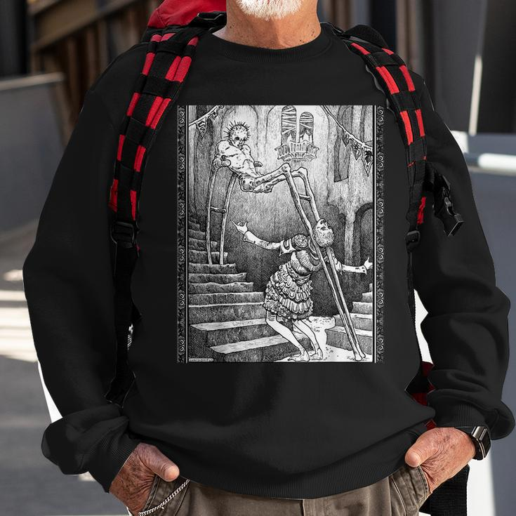 Occult Gothic Dark Aesthetic Satanic Macabre Horror Emo Goth Sweatshirt Gifts for Old Men