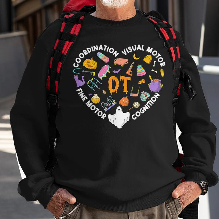 Occupational Therapy Coordination Halloween Heart Spooky Ot Sweatshirt Gifts for Old Men