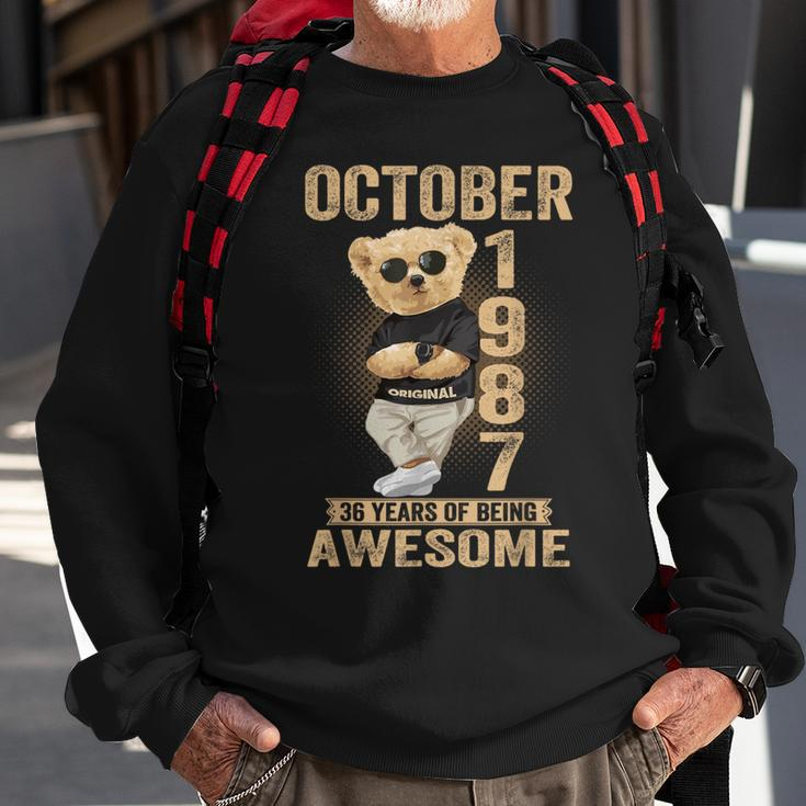 October 1987 36Th Birthday 2023 36 Years Of Being Awesome Sweatshirt Gifts for Old Men