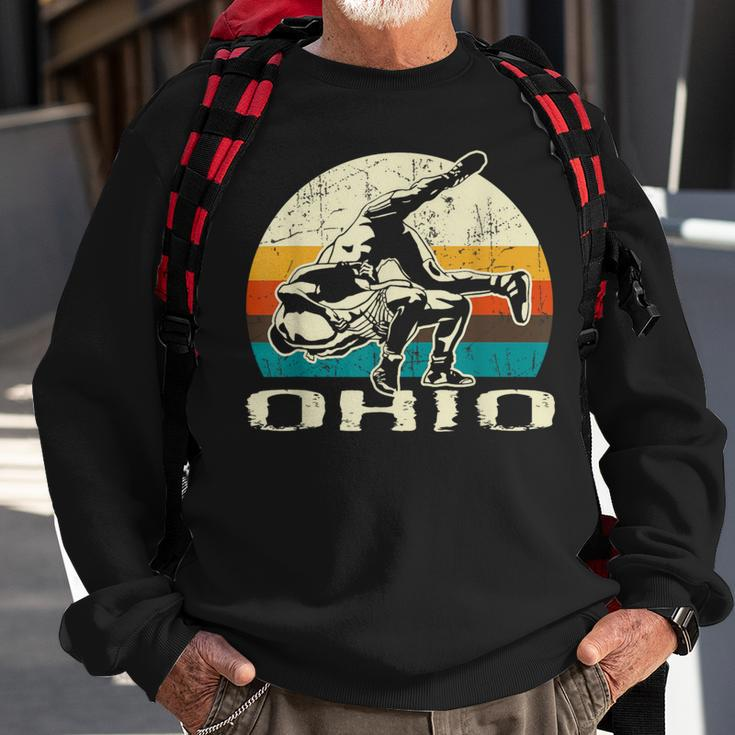 Ohio Wrestling Retro Wrestlers Sweatshirt Gifts for Old Men