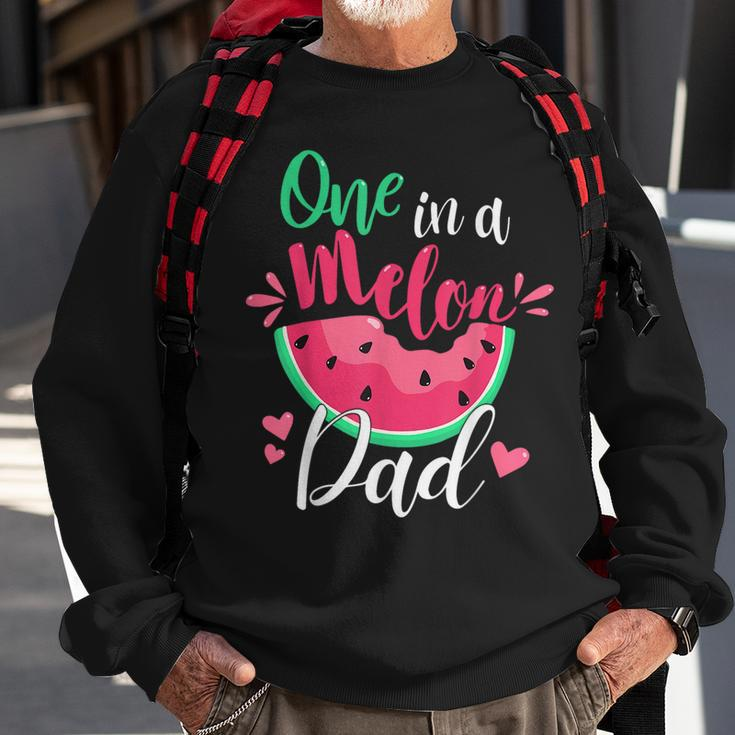 One In A Melon Dad Birthday Party Matching Family Group Sweatshirt Gifts for Old Men